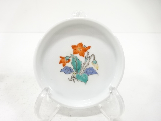  人間国宝　十四代　酒井田柿右衛門造　錦　花文　受皿　5客揃